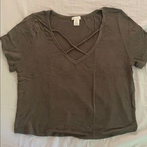 Cute olive green shirt size small
